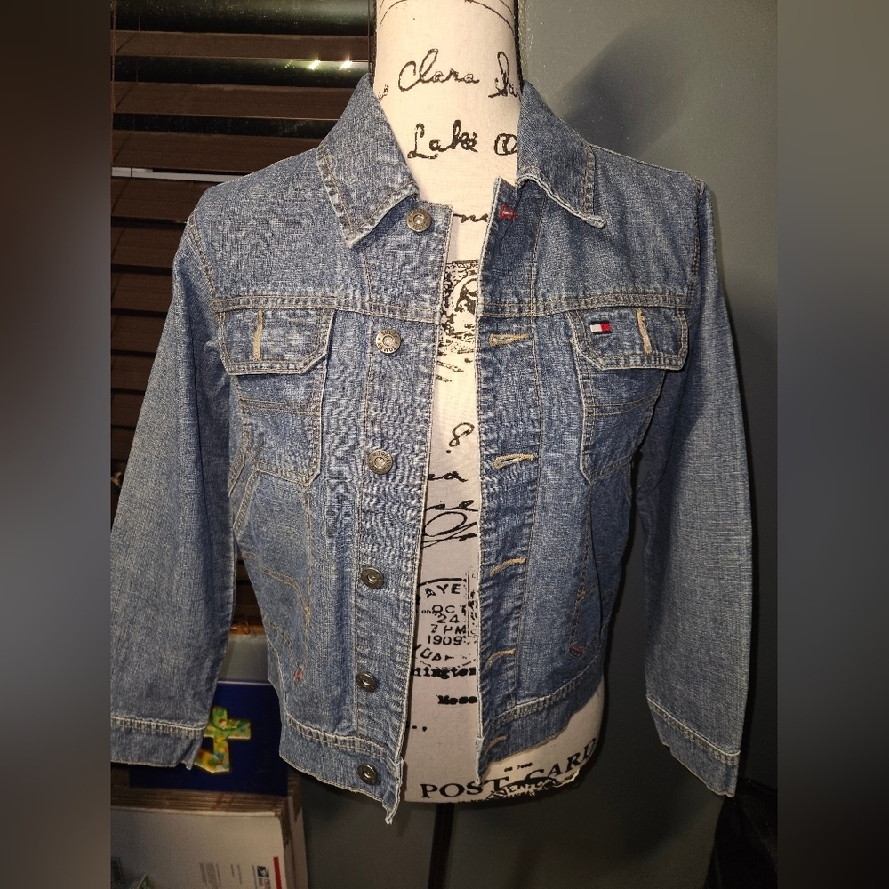 Tommy Hilfiger Womans Jean Jacket Size M - Picture 1 of 13